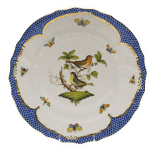 Herend Rothschild Bird Borders Blue Dinner Plate No.3 10.5 in RO-EB-01524-0-03