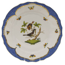Herend Rothschild Bird Borders Blue Dinner Plate No.4 10.5 in RO-EB-01524-0-04