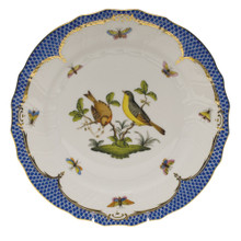 Herend Rothschild Bird Borders Blue Dinner Plate No.7 10.5 in RO-EB-01524-0-07