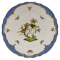 Herend Rothschild Bird Borders Blue Dinner Plate No.11 10.5 in RO-EB-01524-0-11