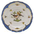 Herend Rothschild Bird Borders Blue Salad Plate No. 9 7.5 in RO-EB-01518-0-09