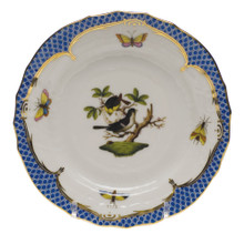 Herend Rothschild Bird Borders Blue Bread and Butter Plate No. 1 6 in RO-EB-01515-0-01