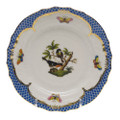 Herend Rothschild Bird Borders Blue Bread and Butter Plate No. 2 6 in RO-EB-01515-0-02