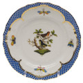 Herend Rothschild Bird Borders Blue Bread and Butter Plate No. 3 6 in RO-EB-01515-0-03