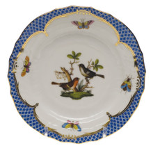 Herend Rothschild Bird Borders Blue Bread and Butter Plate No. 5 6 in RO-EB-01515-0-05