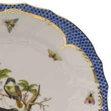 Herend Rothschild Bird Borders Blue Rim Soup No. 2 9.5 in RO-EB-01503-0-02