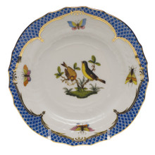 Herend Rothschild Bird Borders Blue Bread and Butter Plate No. 7 6 in RO-EB-01515-0-07