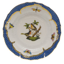 Herend Rothschild Bird Borders Blue Bread and Butter Plate No. 8 6 in RO-EB-01515-0-08
