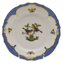 Herend Rothschild Bird Borders Blue Bread and Butter Plate No. 9 6 in RO-EB-01515-0-09