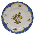 Herend Rothschild Bird Borders Blue Bread and Butter Plate No. 11 6 in RO-EB-01515-0-11
