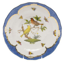 Herend Rothschild Bird Borders Blue Dessert Plate No.6 8.25 in RO-EB-01520-0-06