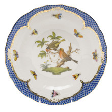 Herend Rothschild Bird Borders Blue Dessert Plate No.10 8.25 in RO-EB-01520-0-10