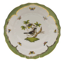 Herend Rothschild Bird Borders Green Dinner Plate No.1 10.5 in RO-EV-01524-0-01
