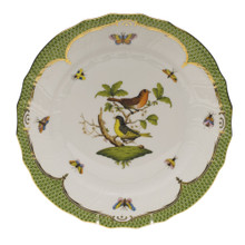 Herend Rothschild Bird Borders Green Dinner Plate No.3 10.5 in RO-EV-01524-0-03