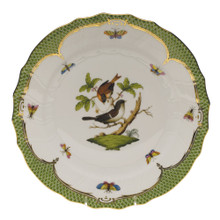 Herend Rothschild Bird Borders Green Dinner Plate No.4 10.5 in RO-EV-01524-0-04
