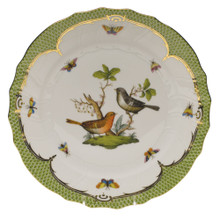 Herend Rothschild Bird Borders Green Dinner Plate No.5 10.5 in RO-EV-01524-0-05