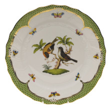 Herend Rothschild Bird Borders Green Dinner Plate No.12 10.5 in RO-EV-01524-0-12