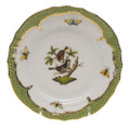Herend Rothschild Bird Borders Green Bread and Butter Plate No.4 6 in RO-EV-01515-0-04