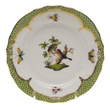 Herend Rothschild Bird Borders Green Bread and Butter Plate No.10 6 in RO-EV-01515-0-10
