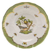 Herend Rothschild Bird Borders Green Dessert Plate No.2 8.25 in RO-EV-01520-0-02