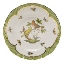 Herend Rothschild Bird Borders Green Dessert Plate No.6 8.25 in RO-EV-01520-0-06