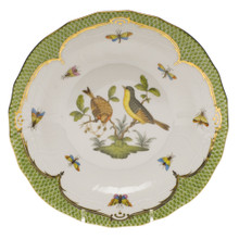Herend Rothschild Bird Borders Green Dessert Plate No.7 8.25 in RO-EV-01520-0-07