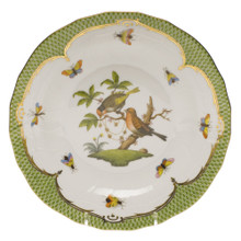 Herend Rothschild Bird Borders Green Dessert Plate No.10 8.25 in RO-EV-01520-0-10