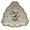 Herend Rothschild Bird Borders Green Triangle Dish 9.5 in RO-EV-01191-0-00