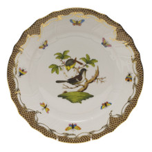 Herend Rothschild Bird Borders Brown Dinner Plate No.1 10.5 in ROETM201524-0-01