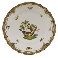 Herend Rothschild Bird Borders Brown Dinner Plate No.2 10.5 in ROETM201524-0-02