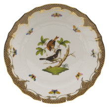 Herend Rothschild Bird Borders Brown Dinner Plate No.4 10.5 in ROETM201524-0-04
