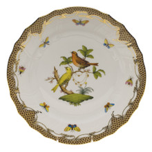 Herend Rothschild Bird Borders Brown Dinner Plate No.6 10.5 in ROETM201524-0-06