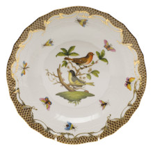 Herend Rothschild Bird Borders Brown Dessert Plate No.3 8.25 in ROETM201520-0-03