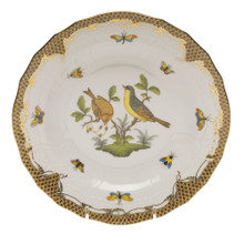 Herend Rothschild Bird Borders Brown Dessert Plate No.7 8.25 in ROETM201520-0-07