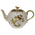 Herend Rothschild Bird Borders Brown Tea Pot 36 oz ROETM201605-0-05