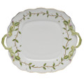 Herend Rothschild Garden Square Cake Plate with Handles 9.5 in ROGD--00430-0-00