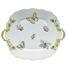 Herend Royal Garden Square Cake Plate with Handles 9.5 in EVICTP00430-0-00