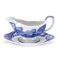 Spode Blue Italian Sauce Boat and Stand 1532856