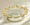 Annieglass Ruffle Gold Pedestal Cake Plate 14 in G128