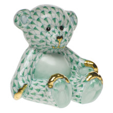 Herend Small Teddy Bear Fishnet Green 2.5 x 2.5 in SVHV--15974-0-00