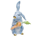 Herend Large Bunny with Carrot Fishnet Blue 7.75 in SVHB--15097-0-00