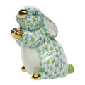 Herend Pudgy Bunny Fishnet Key Lime 1.5 x 2 in SVHV1-15068-0-00