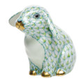Herend Sitting Lop Ear Bunny Fishnet Key Lime 2 x 2 in SVHV1-15091-0-00