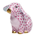 Herend Sitting Lop Ear Bunny Fishnet Raspberry 2 x 2 in SVHP--15091-0-00