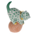 Herend Mischievous Cat Fishnet Green 1.5 in VHV---05221-0-00