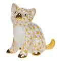 Herend Sitting Kitty Fishnet Butterscotch 1.75 x 1.75 in SVHJ--15232-0-00