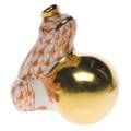 Herend Frog with Crown Fishnet Rust 1.5 in VH----15369-0-00