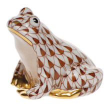 Herend Miniature Frog Fishnet Brown 1.5 in SVHBR215975-0-00