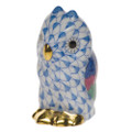 Herend Miniature Owl Fishnet Blue 1.75 in VHB---05102-0-00
