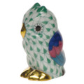 Herend Miniature Owl Fishnet Green 1.75 in VHV---05102-0-00